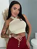 Trblietavý crop top s X ramienkami STARRY
