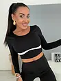 Elastický crop top s vypchávkami LINE