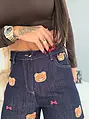 Baggy fit rifle s vysokým pásom TEDDY