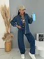 Denimový košeľový kabát HEART DENIM