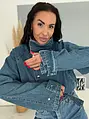 Džínsová bunda s opaskom URBAN EDGE