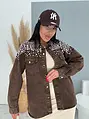 Dámska denim košeľa s kamienkami LUX