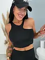 Vystužený športový crop top CARA