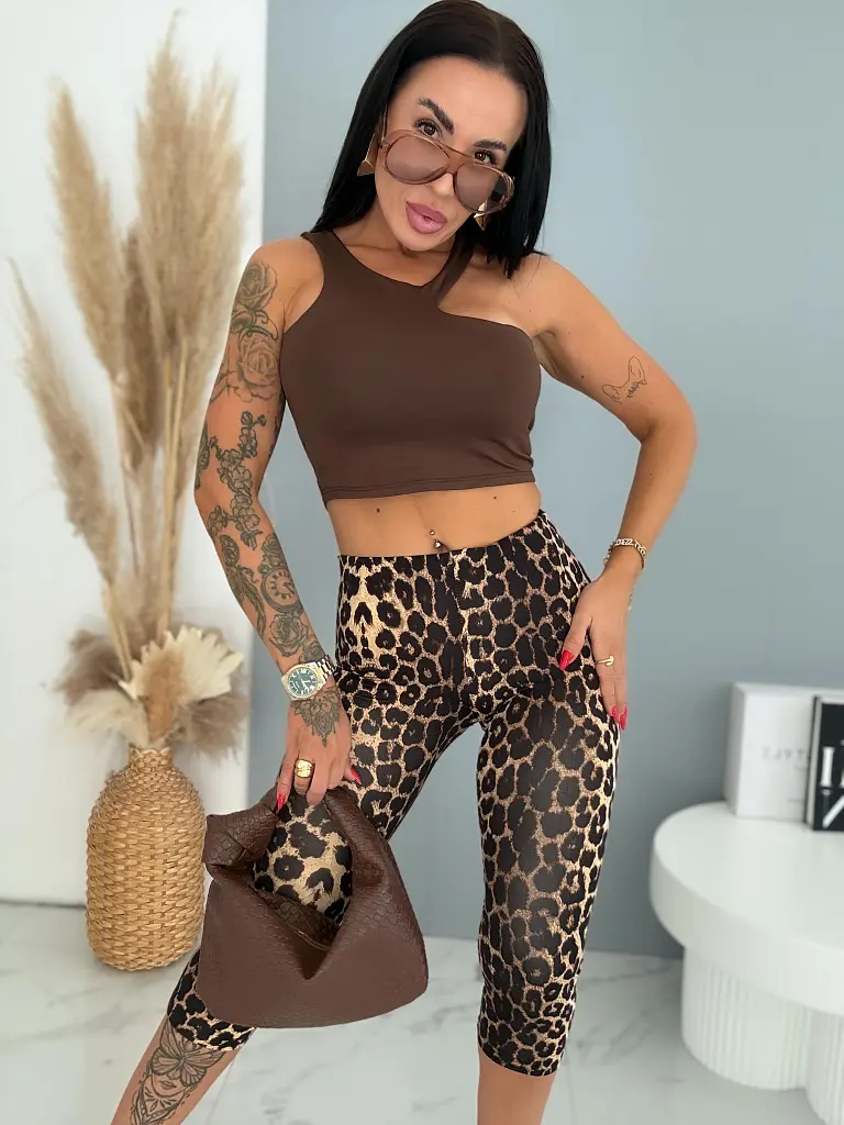 Dámske capri legíny s leopardím vzorom ZAYA - next
