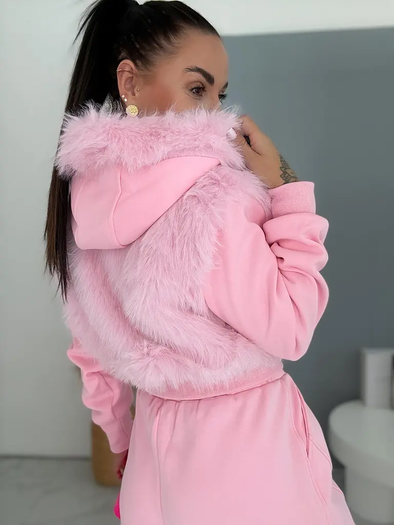 Prémium baggy súprava s kožušinou PINK LUXURY - next