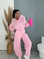 Prémium baggy súprava s kožušinou PINK LUXURY