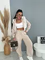 Prémium baggy súprava s kožušinou BEIGE LUXURY