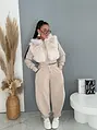 Prémium baggy súprava s kožušinou BEIGE LUXURY