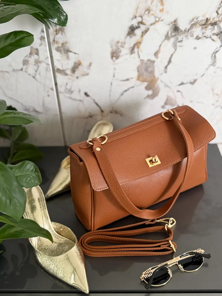 Kožená kabelka z pravej kože cez rameno PINO - next