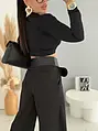 Wide leg nohavice s big opaskom ALORA