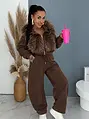 Prémium baggy súprava s kožušinou CHOCO LUXURY