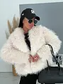 Krátka zimná kožušinová bunda MOCHA