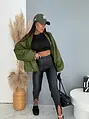 Koženkové legíny s vysokým pásom BLACK DIVA