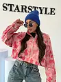 Crop denim jacket army NEPO