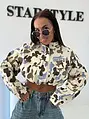 Crop denim jacket army NEPO