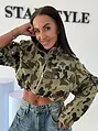 Crop denim jacket army NEPO