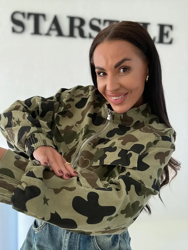 Crop denim jacket army NEPO - next