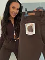 Dámske push-up skiny rifle s vysokým pásom FEMME
