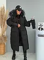 Dlhý zimný kabát s odnímateľnou kapucňou WINTER