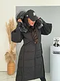 Dlhý zimný kabát s odnímateľnou kapucňou WINTER