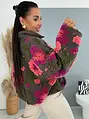 3D teddy kvetinová bomber bunda FLORA