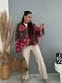 3D teddy kvetinová bomber bunda FLORA