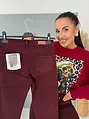 Dámske push-up skiny rifle s vysokým pásom FEMME