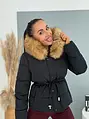 Prešívaná bunda s kožušinou a kapucňou BLISS