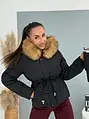 Prešívaná bunda s kožušinou a kapucňou BLISS