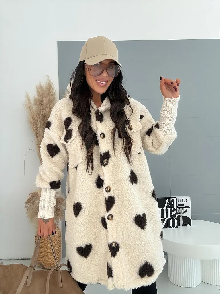 Ĺanová bunda s kapucňou TEDDY LOVE