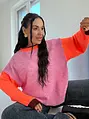 Oversize pletený vlnený pulóver LINDA